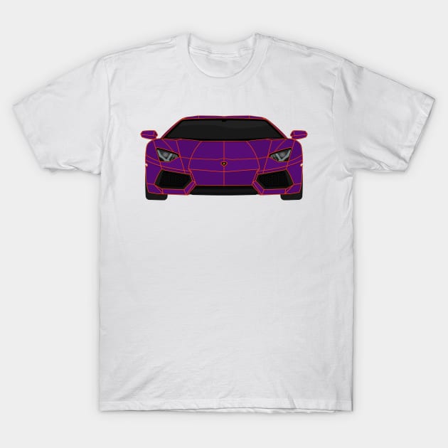 AVENTADOR ORANGE AND PURPLE Lamborghini Aventador T Shirt